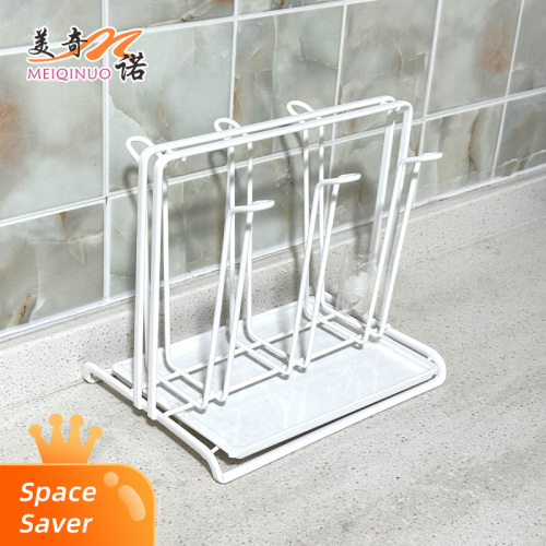 Porta-copos para seis (pintado em spray branco)