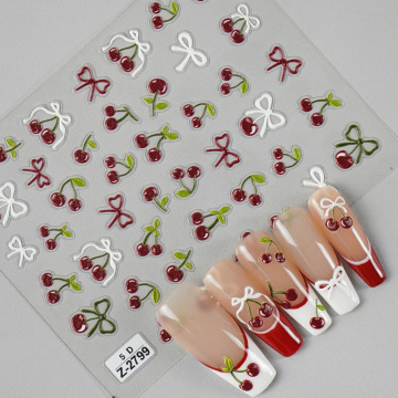 2025 IG Trend Nail Stickers: Sweet Cherry Design for Easy DIY Nail Art