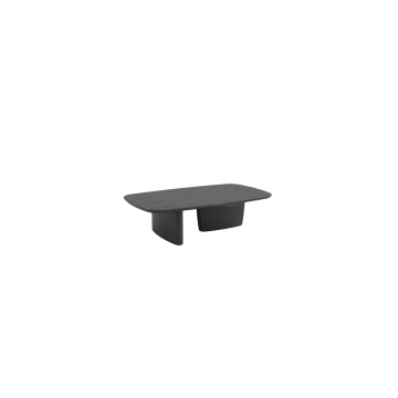 Mesa de café de grano de madera rectangular grande