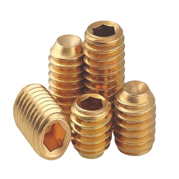 Wholesale DIN916 Stainless Steel and Brass Hex Socket Set Screw 5/8-27 ~ 1/4 3/8 M3 M4 M8 Galvanized Slotted Flat Point Grub