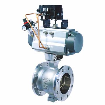 V-flange regulating ball valve