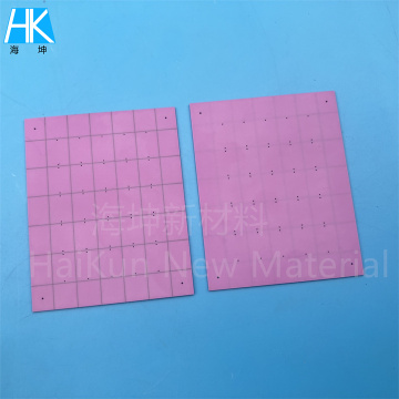 Pink 96% Alumina Ceramic Substrate Sheet with Scribe Lines