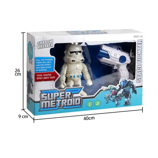 Hot Selling Plastic Boy Toy Gun: Four Color Eight Sounds Spaceman Space Gun