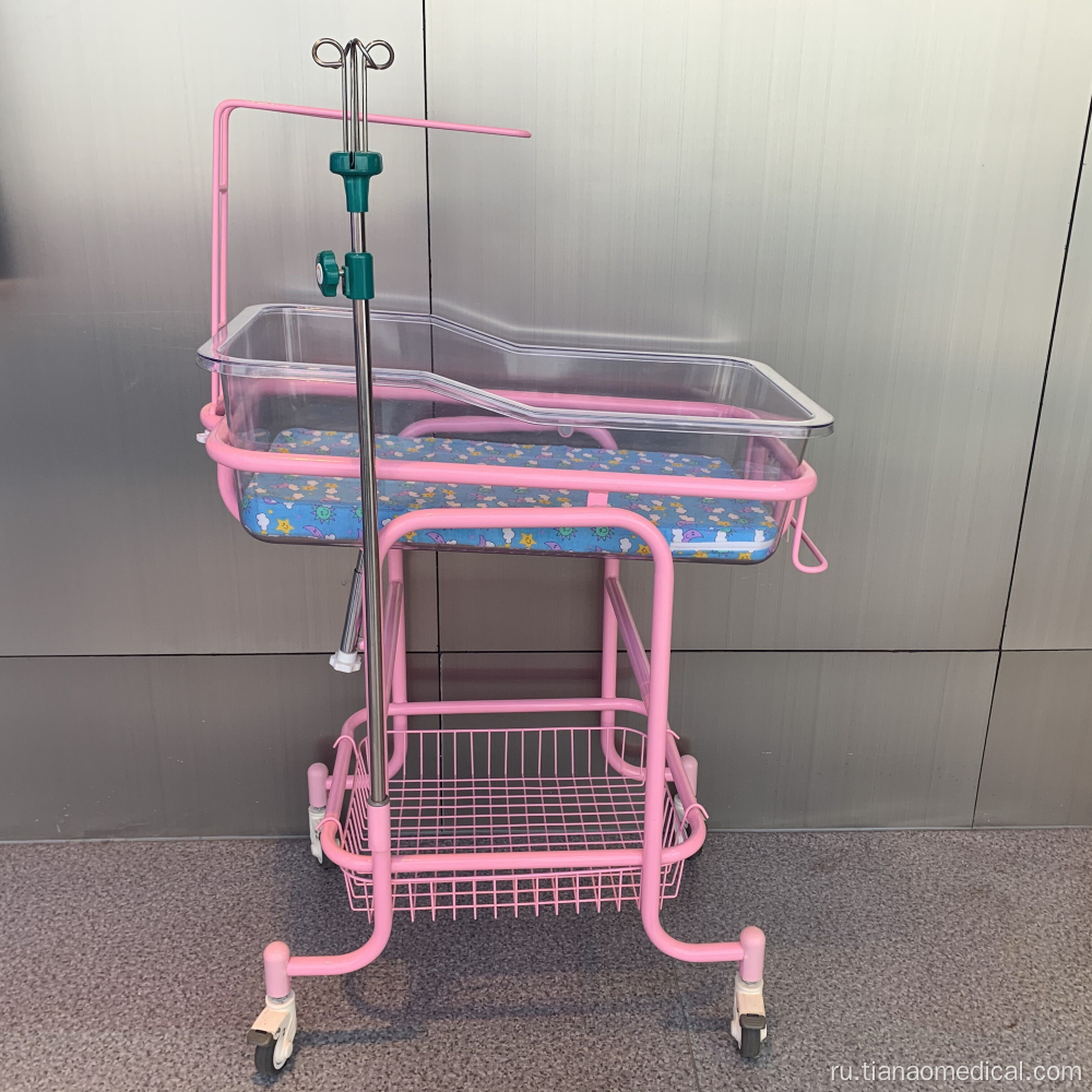 Больничная стальная прозрачная детская кроватка