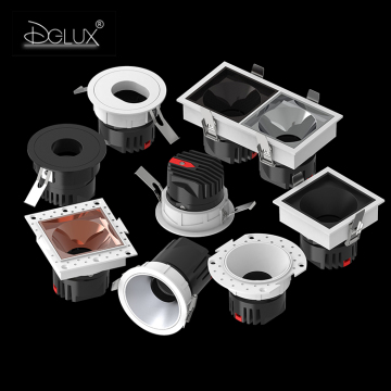 DGLUX High Quality Die-cast Aluminum COB LED Spotlight - Adjustable Recessed Lighting