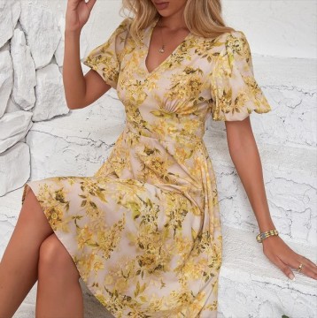 Women White Loose Solid Color Dress Long Dress