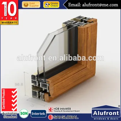 Top Quality Europe Designed Aluminum And Wood Clad Windows Doors Series in China