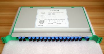1×16 Plc Fiber Optic Splitter Sc / Upc 900um - 0.45m Cable Casette With Adapter