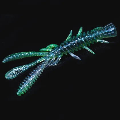 YOUME 15PCS/Bag Floating Soft Lures Shrimp Bait TPE Worm Baits for Pike, Trout, Bass