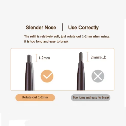 Wholesale Waterproof Eyebrow Pencil with Brush - OEM Cosmetics