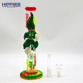 Hand Painted Bong with 420 Leaf demon