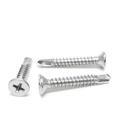 Blue White Zinc Flat Head Self Drilling Screw