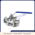 Three-piece quick-install ball valve