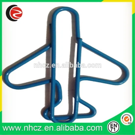 Promotional airplane shaped paper clips
