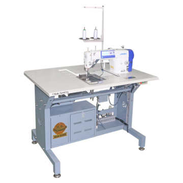 Kemeja semi-otomatis cuff hemming stacker