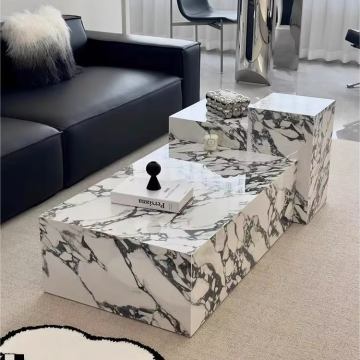Modern Simple Rock Plate Rectangular Small Coffee Table for Small Apartments - Bulgari Living Room Furniture