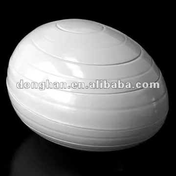 creative oval shape egg ceramic plate set