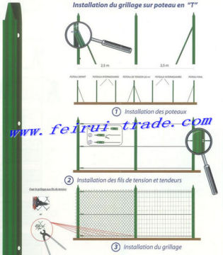 Studded T Post for Chain Link Fence