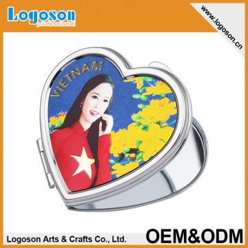 Guangzhou promotional handheld compact mirror with logo