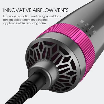 Hot air paddle brush heated brush styler