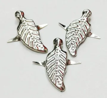 Leaves Metal Brads Leather, Nailheads
