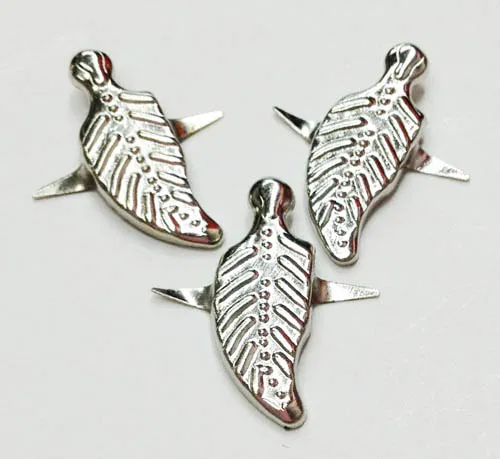 Leaves Metal Brads Leather, Nailheads