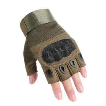 New Design Men's Motorcycle Tactical Gloves: Half Finger Rubber Guard