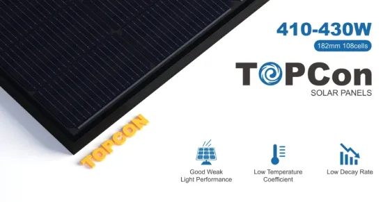 All black topcon solar panel 430W glass panel