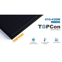 Բոլոր սեւ Topcon Solar Panel 430W ապակե վահանակ