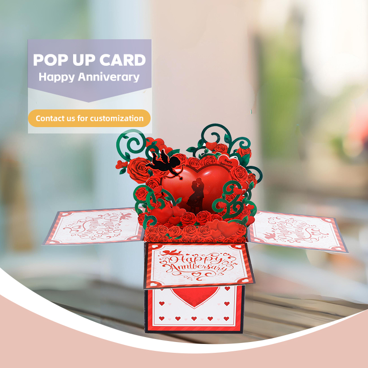 3D Anniversary Pop Up Greeting Card