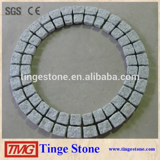 Outdoor paving stone circle designs white granite