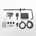 Mounted Bathroom Rainfall Handshower Matte Black Shower Set