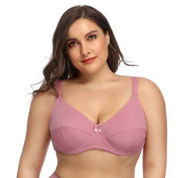 Seamless Underwire Push-Up Bras for Big Busted Women - D E F Cup Plus Size Bralettes