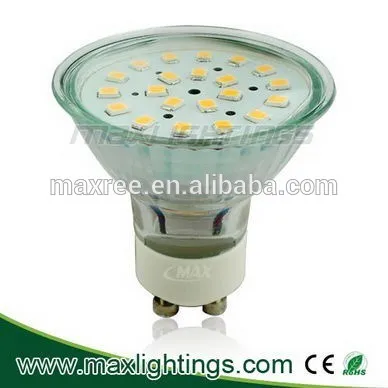 NEW design! high efficiency indoor led lighting 2835SMD led spot light 2.8W GU10 glass housing spot led light