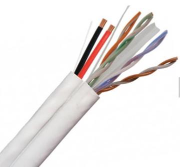 Cat5 UTP Ethernet Cable for CCTV with Power Wire
