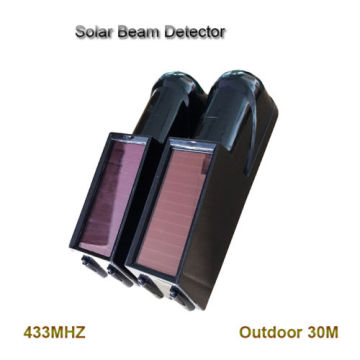 Double beams 433mhz Solar power driveway passive infrared beam detector for home security alarm