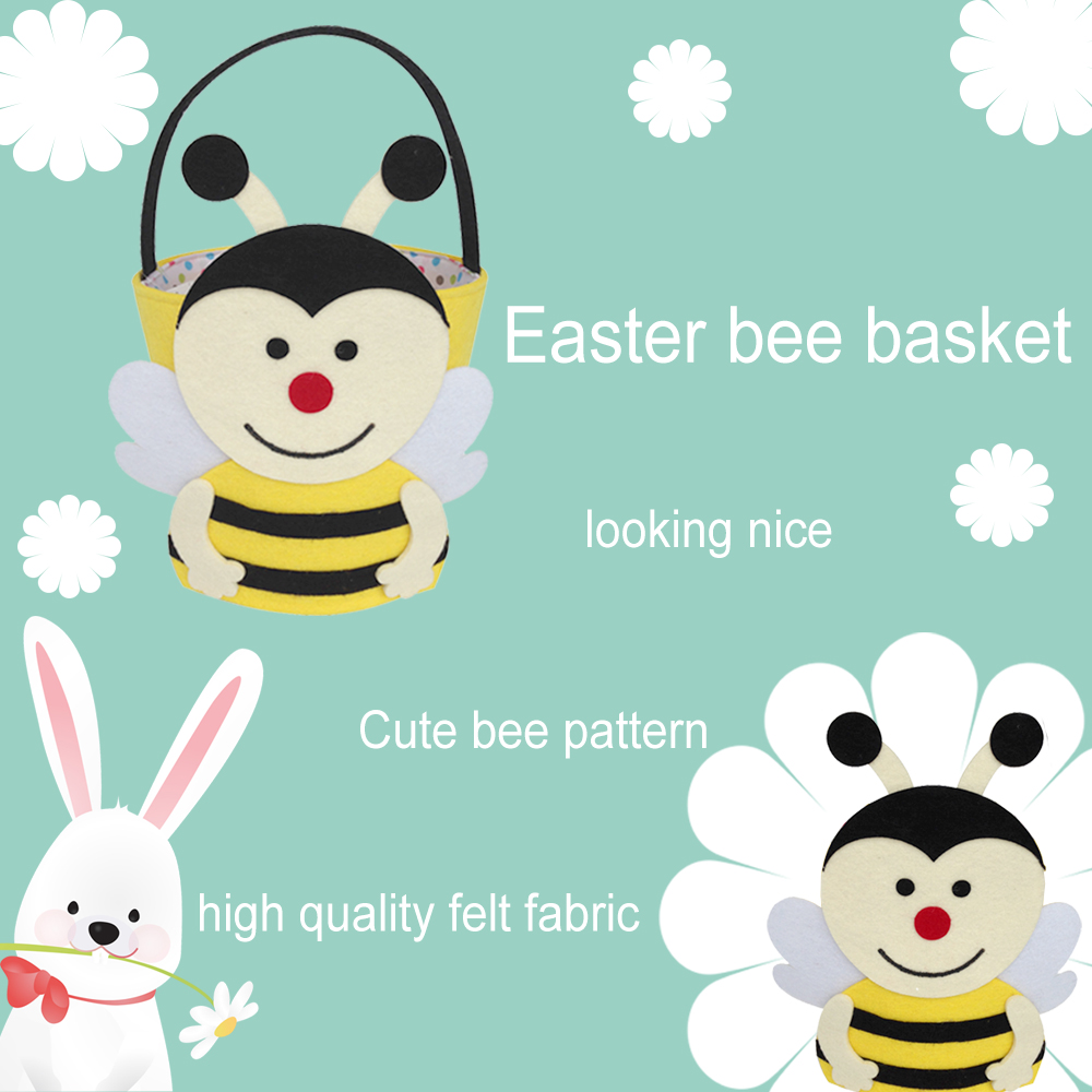 Easter bee pattern basket