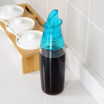 Black Oil Kettle Dropper Bottle with Measuring Dispenser