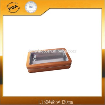 Cosmetics Gift Tin Packaging with PVC Window