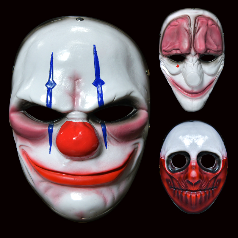 Scary Clown Full Face Halloween PVC Mask