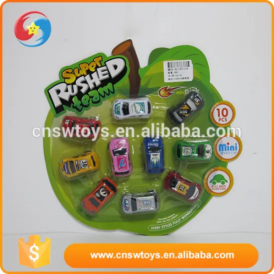 Assorted colorful apple version small plastic pull back toy car for children
