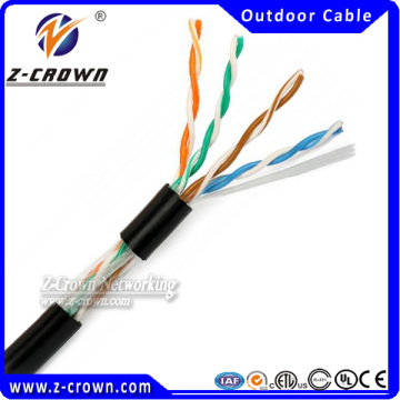 Good Price 1000ft/box cat5e indoor and outdoor cable/indoor outdoor cabling With PE+PVC Sheath
