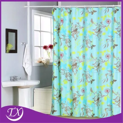 UK High Quality Waterproof Fabric Bathroom Curtains Chevron Fabric