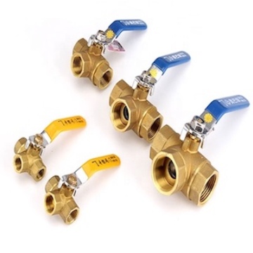 Authentic Brass 3-Way Gate Valves and Ball Valves: Sizes DN15, DN20, DN25 - Best Quality Selection
