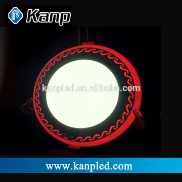 6W+3W Blue/Red/Pink/Green/Warm White Double Color Round Slim Led Panel Lights