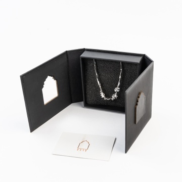 Personalised black earring/necklace/bracelet/jewelry box