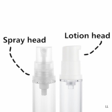 Pocket Travel Grootte transparante plastic fles met lotionpomp - 5 ml, 10 ml, 15 ml