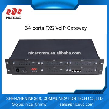 64 port asterisk fxs port voice analog gateway,voice ata,voice IAD gateway