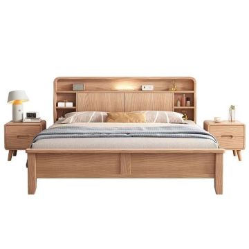Meubles de chambre en teck moderne minimaliste moderne avec lits doubles pliables à des prix compétitifs