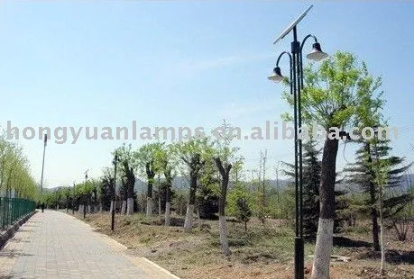 solar garden light pole
